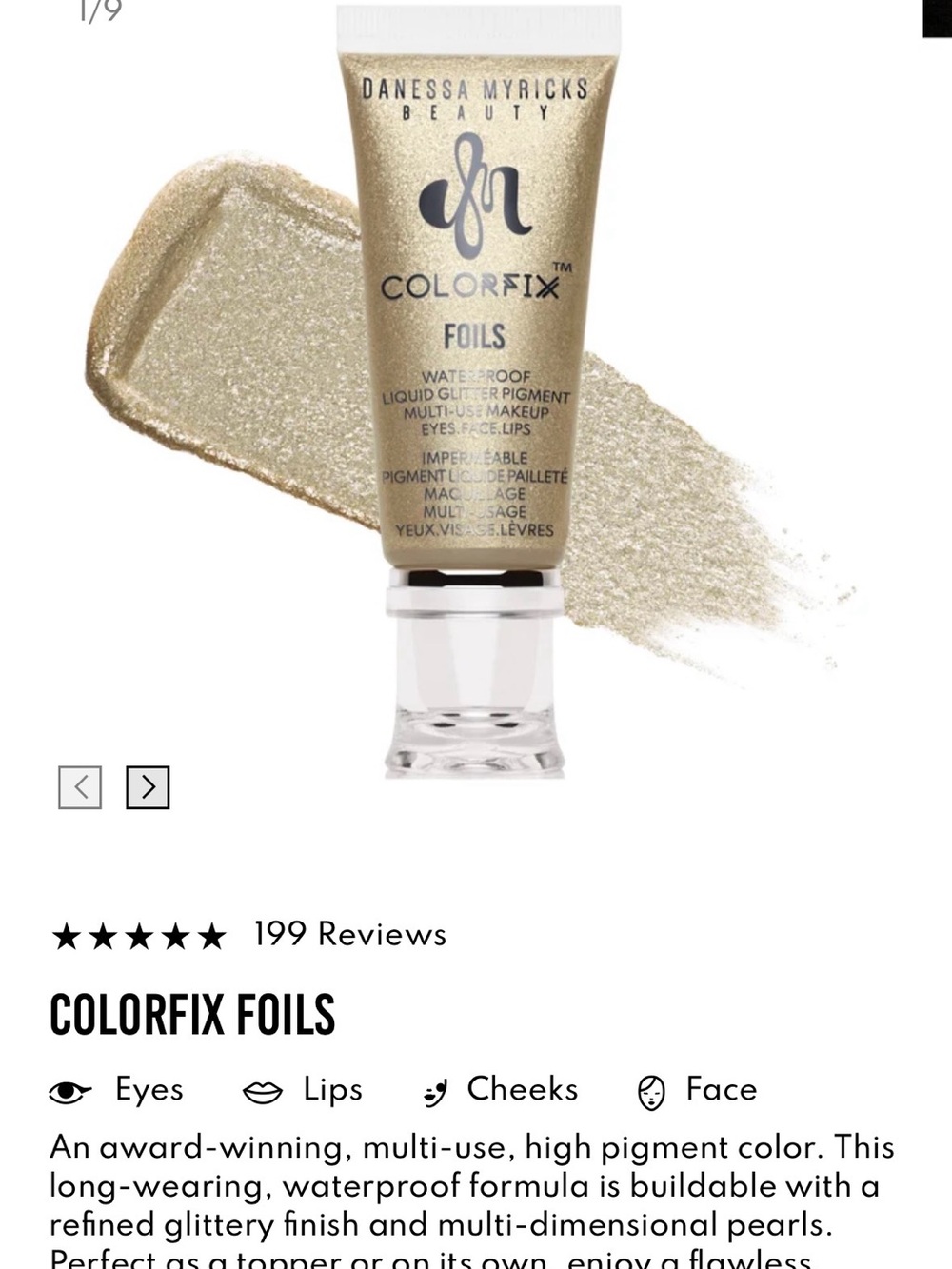 Colorfix Foils Makeup Glitter Pigment - Milky Way NEW